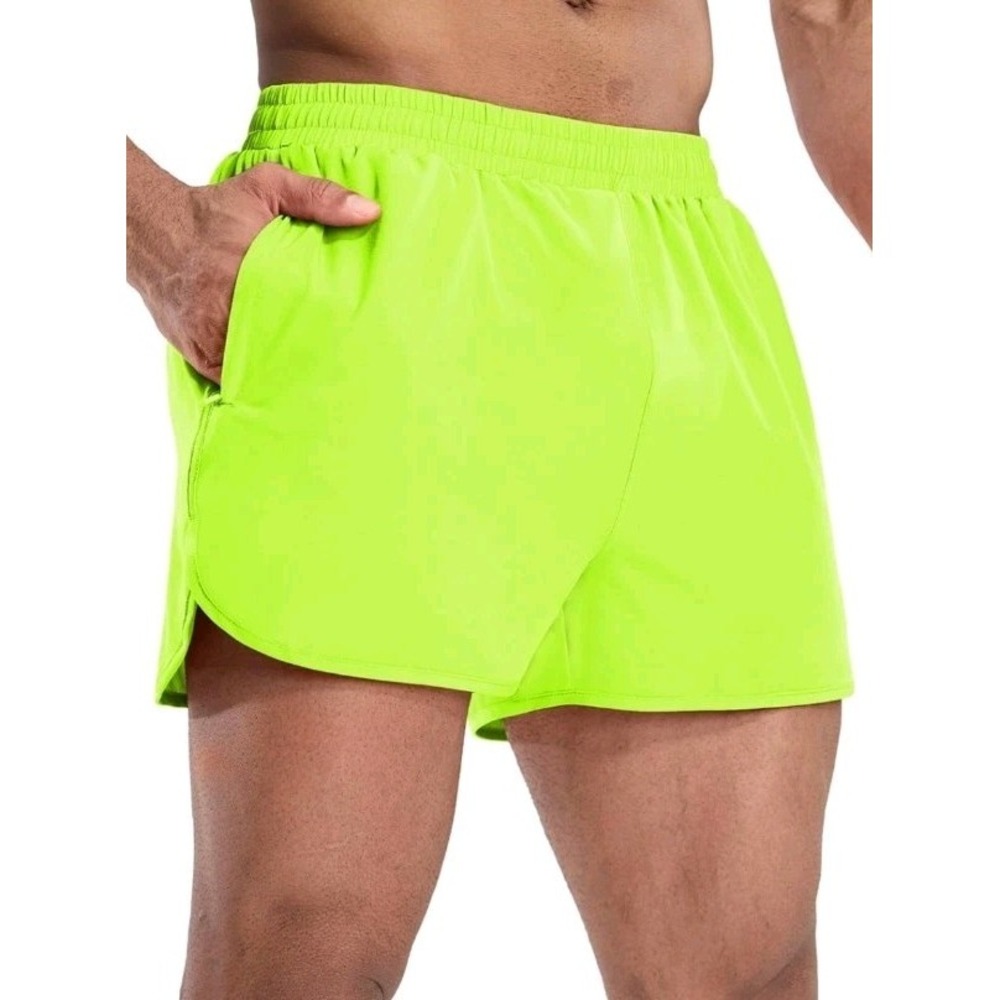 MIER Men's Athletic Running Shorts with Brief Liner 3 Inch Quick Dry Lined...